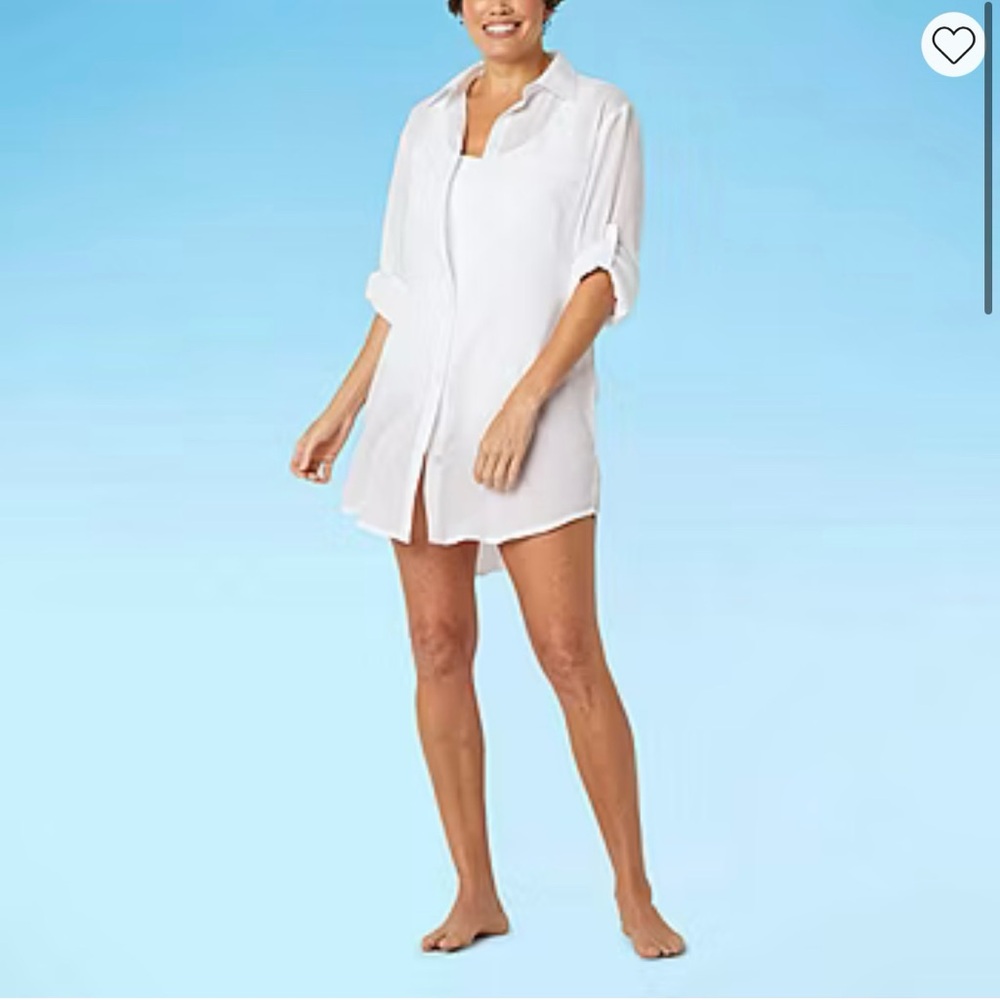NWT Sonnet Shores Womens Dress Swimsuit Cover-Up White Size XS